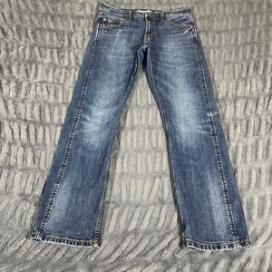Wrangler Retro Slim Straight Jeans Mens 31x30 Medium Wash Blue WLT88BZ